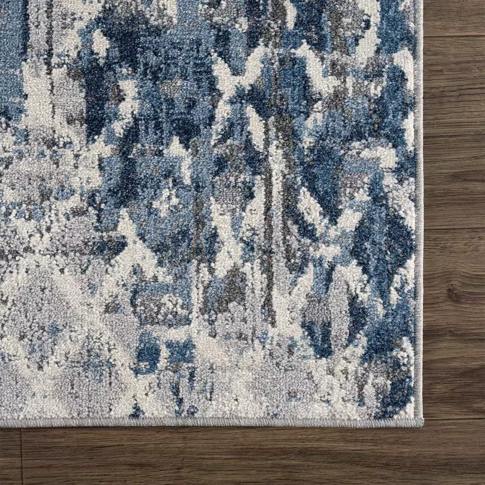 Abani Rugs MIST MIS110A Mesh Blue 7 ft. 9 in. x 10 ft. 2 in. Area Rug 6 Abani Rugs MIST MIS110A Mesh Blue 7 ft. 9 in. x 10 ft. 2 in. Area Rug - Image 4