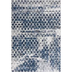 Abani Rugs MIST MIS110A Mesh Blue 7 ft. 9 in. x 10 ft. 2 in. Area Rug