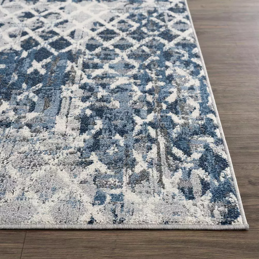 Abani Rugs MIST MIS110A Mesh Blue 7 ft. 9 in. x 10 ft. 2 in. Area Rug 4 Abani Rugs MIST MIS110A Mesh Blue 7 ft. 9 in. x 10 ft. 2 in. Area Rug - Image 2