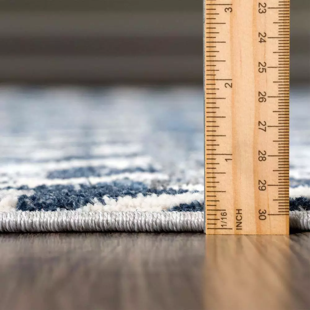 Abani Rugs MIST MIS110A Mesh Blue 7 ft. 9 in. x 10 ft. 2 in. Area Rug 9 Abani Rugs MIST MIS110A Mesh Blue 7 ft. 9 in. x 10 ft. 2 in. Area Rug - Image 7