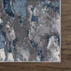 Abani Rugs MIST MIS120A Abstract Blue 5 ft. 3 in. x 7 ft. 6 in. Area Rug -Abani Sales blue abani area rugs mis120a 5 4f 1000