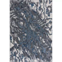 Abani Rugs MIST MIS120A Abstract Blue 5 ft. 3 in. x 7 ft. 6 in. Area Rug