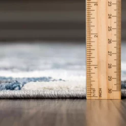 Abani Rugs MIST MIS120A Abstract Blue 5 ft. 3 in. x 7 ft. 6 in. Area Rug -Abani Sales blue abani area rugs mis120a 5 fa 1000