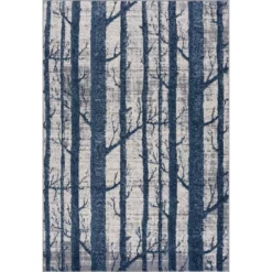 Abani Rugs MIST MIS140A Blue 5 ft. 3 in. x 7 ft. 6 in. Trees Area Rug