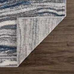 Abani Rugs MIST MIS150A Lined Blue 4 ft. x 6 ft. Modern Area Rug -Abani Sales blue abani area rugs mis150a 4 1f 1000