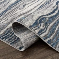 Abani Rugs MIST MIS150A Lined Blue 4 ft. x 6 ft. Modern Area Rug -Abani Sales blue abani area rugs mis150a 4 c3 1000