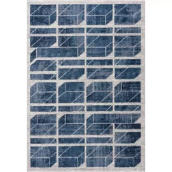 Abani Rugs MIST MIS160A 3C Box Blue 7 ft. 9 in. x 10 ft. 2 in. Rug