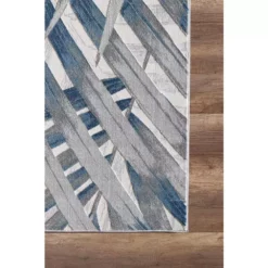 Nova Blue 9 ft. x 12 ft. Abstract Polyester Area Rug by Abani 11 Nova Blue 9 ft. x 12 ft. Abstract Polyester Area Rug by Abani -Abani Sales blue abani area rugs nov110a 9 40 1000