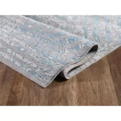 Nova Blue 5.3 ft. x 7.6 ft. Abstract Polyester Area Rug by Abani 13 Nova Blue 5.3 ft. x 7.6 ft. Abstract Polyester Area Rug by Abani -Abani Sales blue abani area rugs nov160a 5 4f 1000