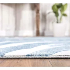 Nova Blue 9 ft. x 12 ft. Abstract Polyester Area Rug by Abani -Abani Sales blue abani area rugs nov170a 9 1f 1000