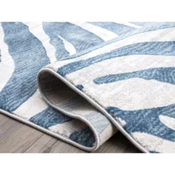 Nova Blue 9 ft. x 12 ft. Abstract Polyester Area Rug by Abani -Abani Sales blue abani area rugs nov170a 9 4f 1000