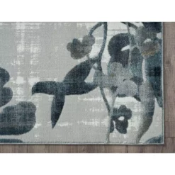 Nova Blue 7.9 ft. x 10.2 ft. Floral Polyester Area Rug by Abani -Abani Sales blue abani area rugs nov180a 8 40 1000