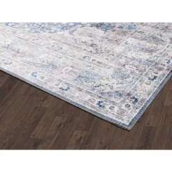 Paloma Blue 6 ft. x 9 ft. Oriental Polyester Area Rug by Abani -Abani Sales blue abani area rugs pal200a 6 4f 1000