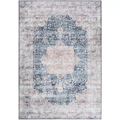 Paloma Blue 6 ft. x 9 ft. Oriental Polyester Area Rug by Abani