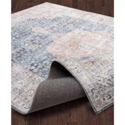 Paloma Blue 6 ft. x 9 ft. Oriental Polyester Area Rug by Abani -Abani Sales blue abani area rugs pal200a 6 c3 1000
