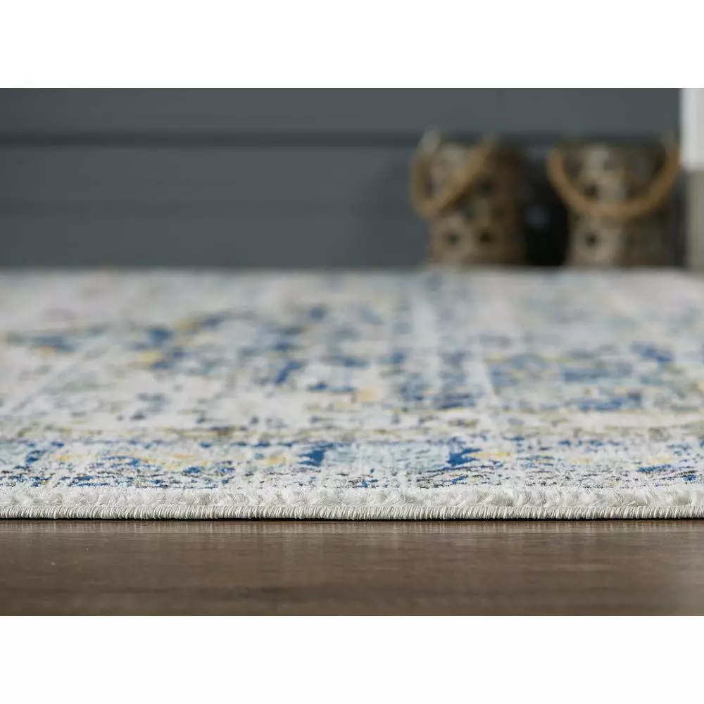 Porto Blue 4 ft. x 6 ft. Oriental Polypropylene Area Rug by Abani 8 Porto Blue 4 ft. x 6 ft. Oriental Polypropylene Area Rug by Abani - Image 6