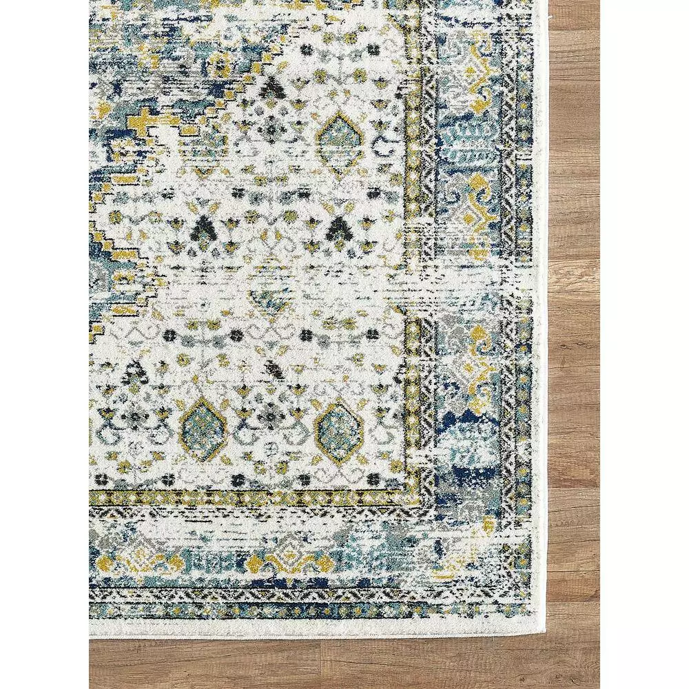 Porto Blue 4 ft. x 6 ft. Oriental Polypropylene Area Rug by Abani 5 Porto Blue 4 ft. x 6 ft. Oriental Polypropylene Area Rug by Abani - Image 3
