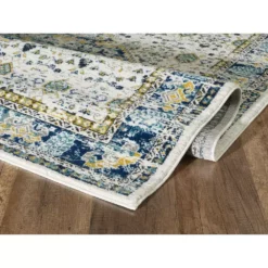 Porto Blue 4 ft. x 6 ft. Oriental Polypropylene Area Rug by Abani 14 Porto Blue 4 ft. x 6 ft. Oriental Polypropylene Area Rug by Abani -Abani Sales blue abani area rugs prt160a 4 4f 1000