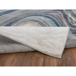 Porto Blue 3 ft. x 5 ft. Abstract Polypropylene Area Rug by Abani -Abani Sales blue abani area rugs prt200a 3 c3 1000