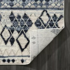 Sedona Blue 7 ft. 9 in. x 10 ft. 2 in. Oriental Polypropylene Area Rug by Abani -Abani Sales blue abani area rugs sed210a 8 1f 1000