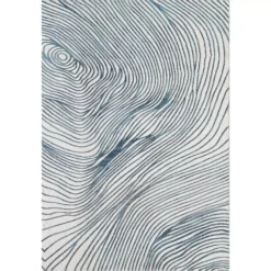 Vista Blue 7.9 ft. x 10.2 ft. Abstract Polyester Area Rug by Abani
