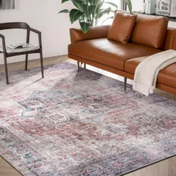 Paloma Brick 2 ft. x 10 ft. Distressed Polyester Area Rug by Abani -Abani Sales brick abani area rugs pal110a 29 31 1000