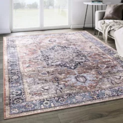 Abani Rugs Lola LOL150A Brown 7 ft. 9 in. x 10 ft. 2 in. Medallion Area Rug 13 Abani Rugs Lola LOL150A Brown 7 ft. 9 in. x 10 ft. 2 in. Medallion Area Rug -Abani Sales brown abani area rugs lol150a 8 31 1000