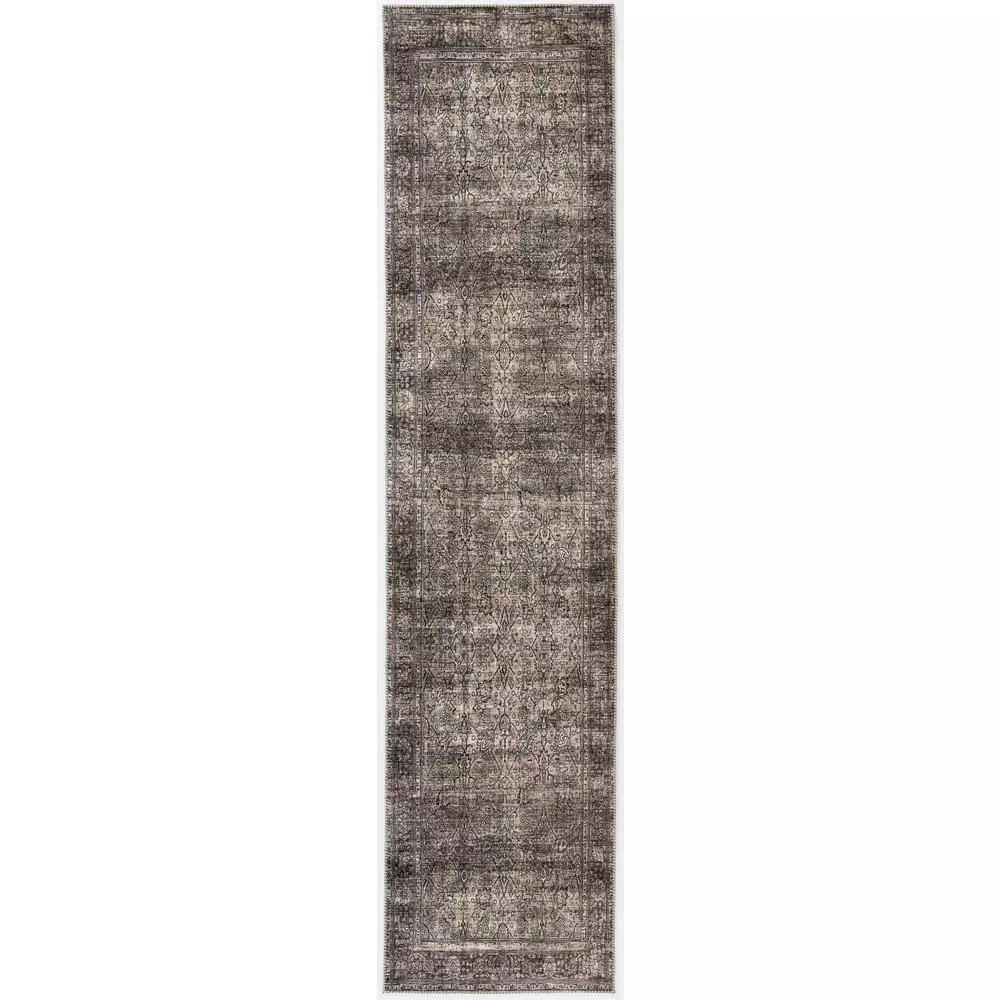 Paloma Brown 5 ft. 3 ft. x 7 ft. 6 in. Oriental Polyester Area Rug by Abani 8 Paloma Brown 5 ft. 3 ft. x 7 ft. 6 in. Oriental Polyester Area Rug by Abani - Image 6