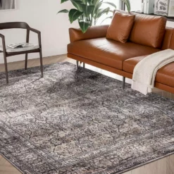 Paloma Brown 5 ft. 3 ft. x 7 ft. 6 in. Oriental Polyester Area Rug by Abani 17 Paloma Brown 5 ft. 3 ft. x 7 ft. 6 in. Oriental Polyester Area Rug by Abani -Abani Sales brown abani area rugs pal150a 5 31 1000