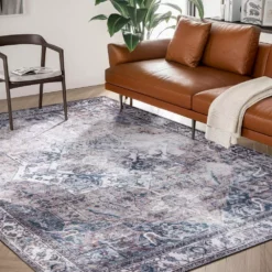 Paloma Brown 6 ft. x 9 ft. Distressed Polyester Area Rug by Abani -Abani Sales brown abani area rugs pal250a 6 31 1000