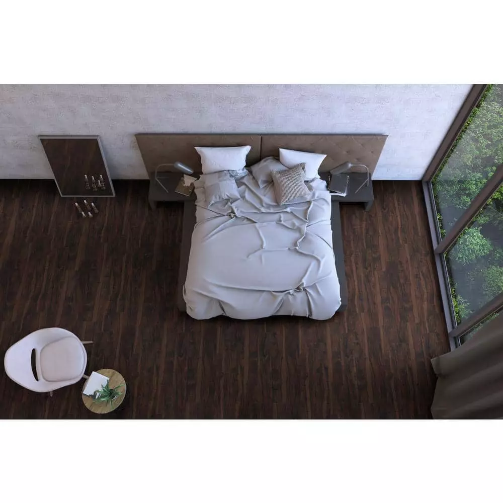 6 in. W x 48 in. L Centennial Aged Walnut Glue-Down Luxury Vinyl Plank Flooring (72-case/2592 sq. ft./pallet) by A&A Surfaces 10 6 in. W x 48 in. L Centennial Aged Walnut Glue-Down Luxury Vinyl Plank Flooring (72-case/2592 sq. ft./pallet) by A&A Surfaces - Image 8