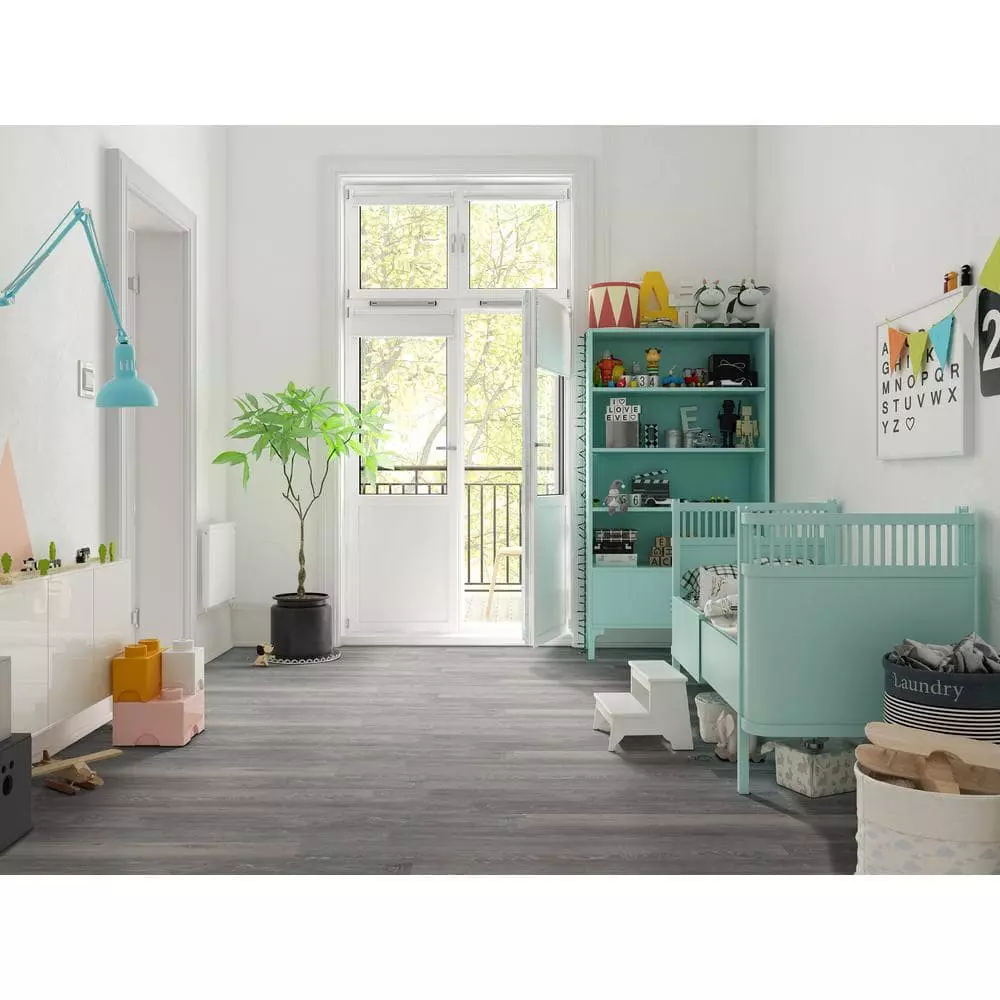 Centennial Urban Ash 6 in. x 48 in. Glue Down Luxury Vinyl Plank Flooring (36 sq. ft. / case) by A&A Surfaces 3 Centennial Urban Ash 6 in. x 48 in. Glue Down Luxury Vinyl Plank Flooring (36 sq. ft. / case) by A&A Surfaces - Image 2