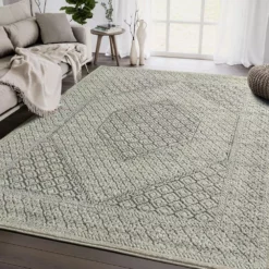 Cabo Cream 4 ft. x 6 ft. Oriental Polypropylene Area Rug by Abani -Abani Sales cream abani area rugs cab110a 4 31 1000