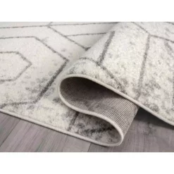 Casa Cream 7 ft. 9 in. x 10 ft. 2 in. Geometric Polypropylene Area Rug by Abani -Abani Sales cream abani area rugs cas190a 8 c3 1000