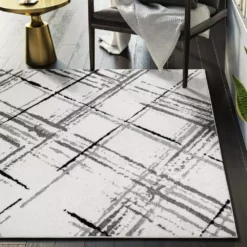 Casa Cream 7 ft. 9 in. x 10 ft. 2 in. Abstract Polypropylene Area Rug by Abani -Abani Sales cream abani area rugs cas200a 8 1f 1000