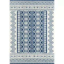 Casa Cream 4 ft. x 6 ft. Geometric Polypropylene Area Rug by Abani