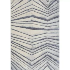 Cruz Cream 6 ft. x 9 ft. Geometric Polypropylene Area Rug by Abani
