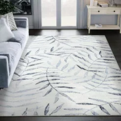 Cruz Cream 6 ft. x 9 ft. Floral Polypropylene Area Rug by Abani -Abani Sales cream abani area rugs cru130a 6 31 1000