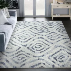 Cruz Cream 4 ft. x 6 ft. Geometric Polypropylene Area Rug by Abani -Abani Sales cream abani area rugs cru160a 4 31 1000