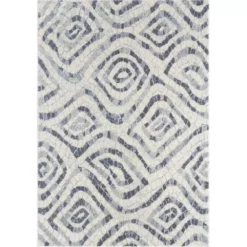 Cruz Cream 4 ft. x 6 ft. Geometric Polypropylene Area Rug by Abani