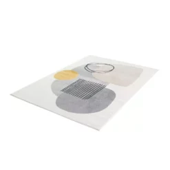 Abani Rugs DECO DEC130A Cream 7 ft. 9 in. x 10 ft. 2 in. Minimalist Geometric Area Rug -Abani Sales cream abani area rugs dec130a 8 44 1000