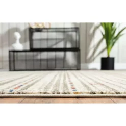 Mesa Cream 3 ft. x 5 ft. Geometric Polypropylene Area Rug by Abani -Abani Sales cream abani area rugs mes200a 3 4f 1000