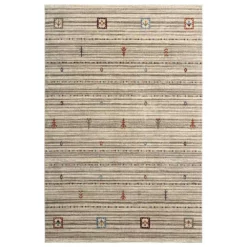 Mesa Cream 3 ft. x 5 ft. Geometric Polypropylene Area Rug by Abani