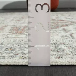 Milas Cream 5 ft. 3 ft. x 7 ft. 6 in. Oriental Polypropylene Area Rug by Abani -Abani Sales cream abani area rugs mil110a 5 44 1000