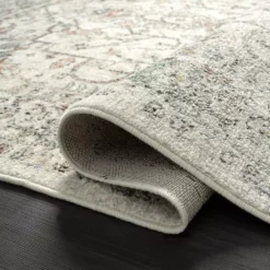 Milas Cream 5 ft. 3 ft. x 7 ft. 6 in. Oriental Polypropylene Area Rug by Abani -Abani Sales cream abani area rugs mil110a 5 4f 1000