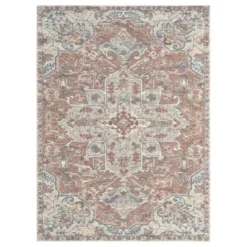 Milas Cream 6 ft. x 9 ft. Oriental Polypropylene Area Rug by Abani