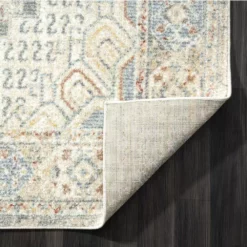 Milas Cream 5 ft. 3 ft. x 7 ft. 6 in. Oriental Polypropylene Area Rug by Abani -Abani Sales cream abani area rugs mil150a 5 1f 1000