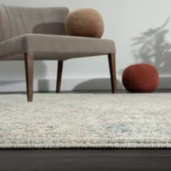 Milas Cream 5 ft. 3 ft. x 7 ft. 6 in. Oriental Polypropylene Area Rug by Abani -Abani Sales cream abani area rugs mil150a 5 76 1000