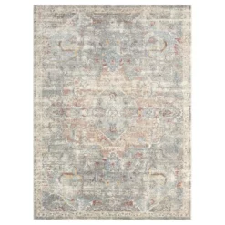 Milas Cream 5 ft. 3 ft. x 7 ft. 6 in. Oriental Polypropylene Area Rug by Abani