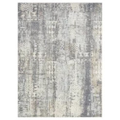 Milas Cream 5 ft. 3 ft. x 7 ft. 6 in. Oriental Polypropylene Area Rug by Abani